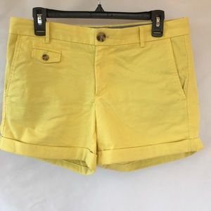 BAnana Republic Yellow City Chino Shorts 6